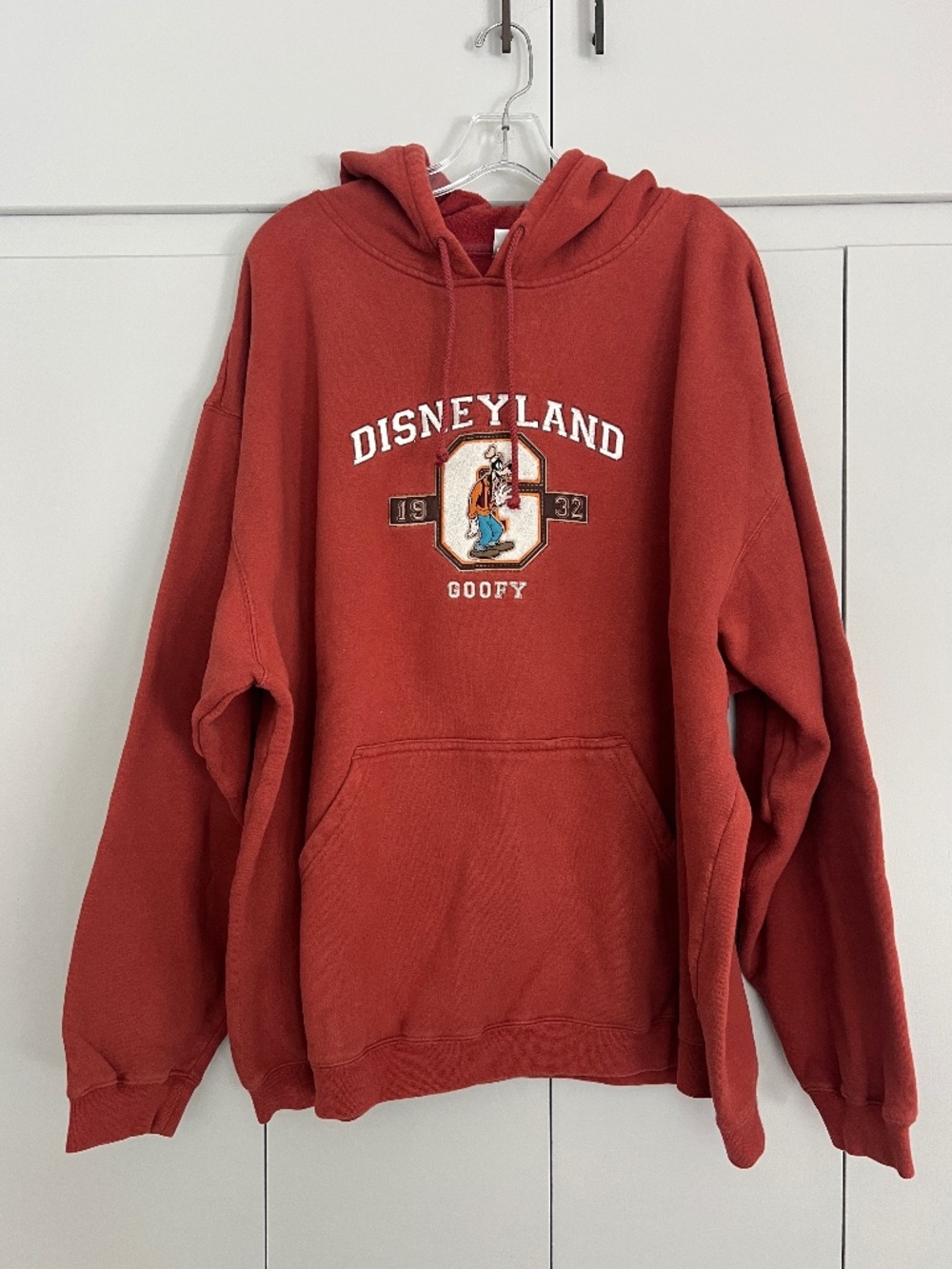 Vintage Disney Disneyland Goofy Embroidered Hoodie Sweatshirt XXL/2XL